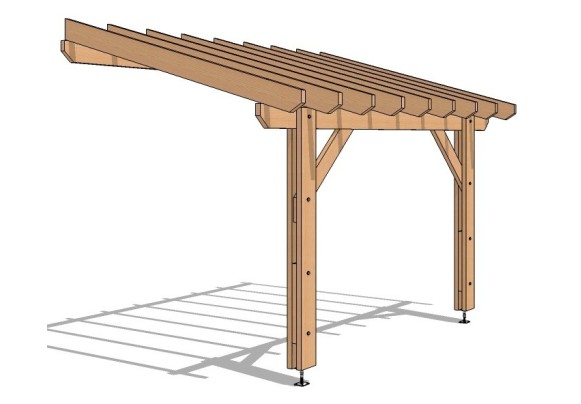 Pergola adossée - Sur mesure