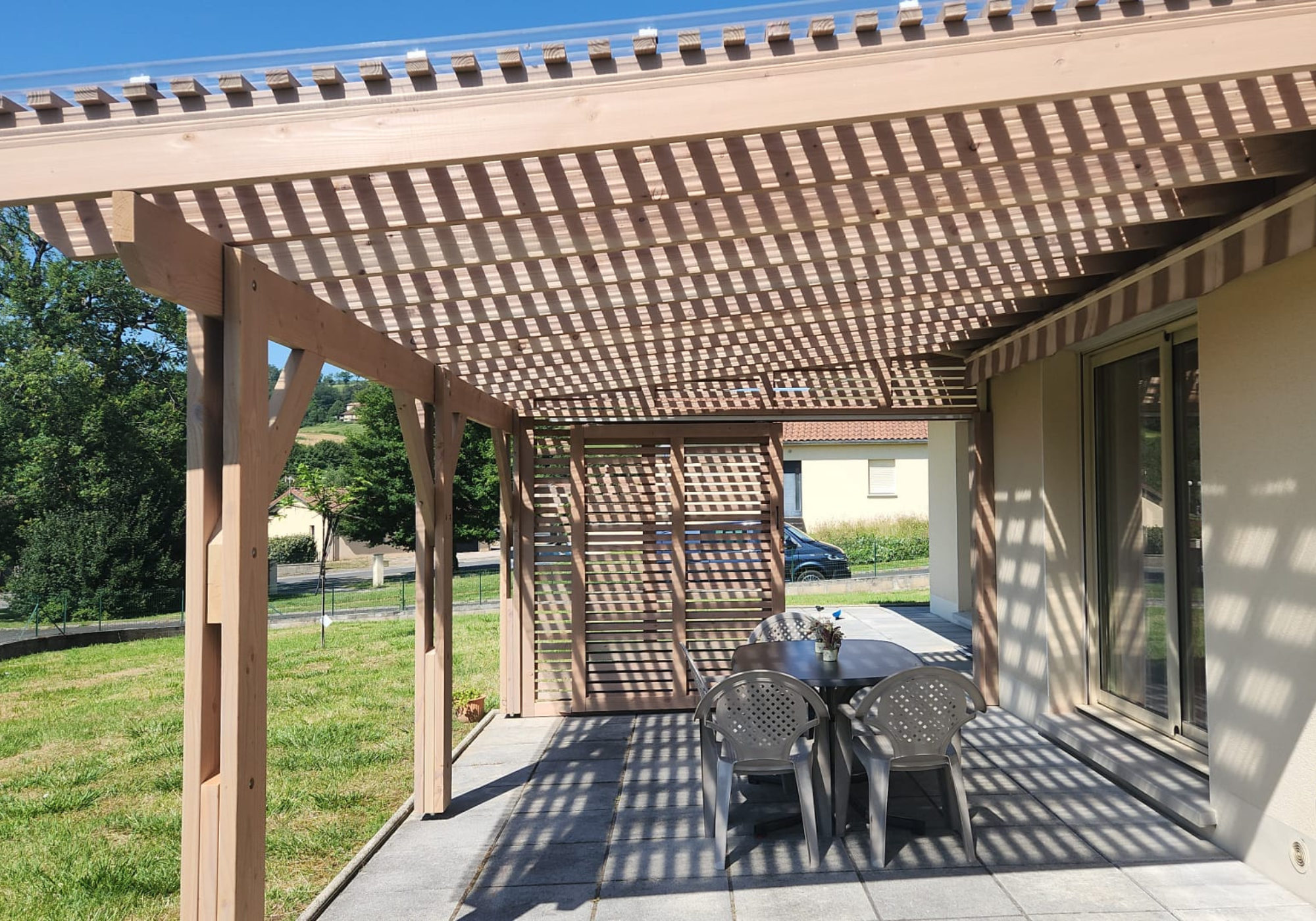 Pergola adossée